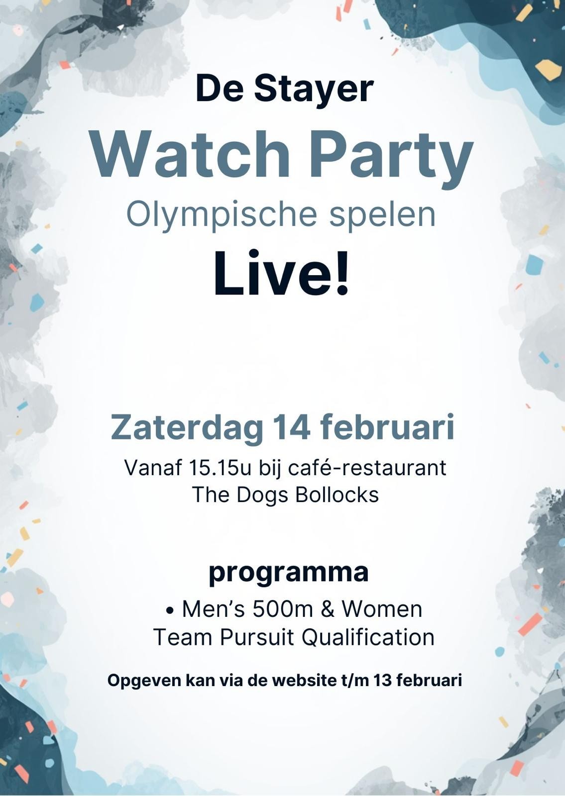 Olympische spelen Watch Party
